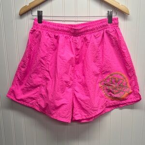 Vintage Vuarnet Hot Pink Windbreaker Nylon Shorts Sz‎ XL